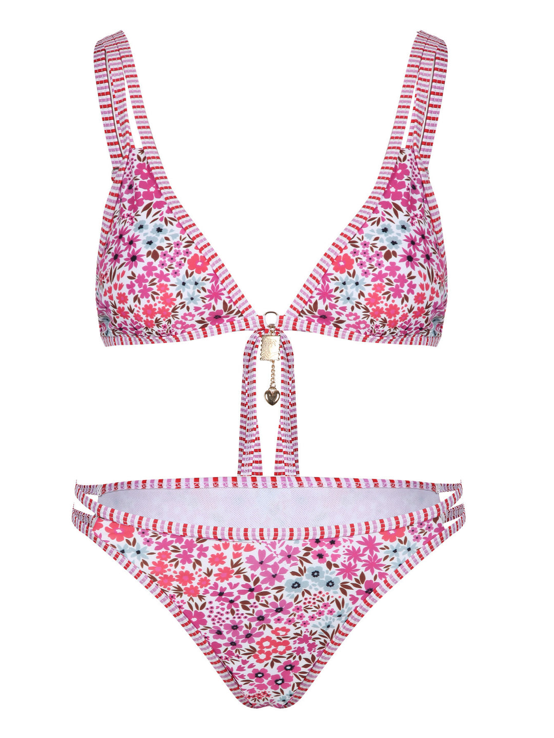 Damen Bikini-Set mit floralem Muster und verstellbaren Trägern EB