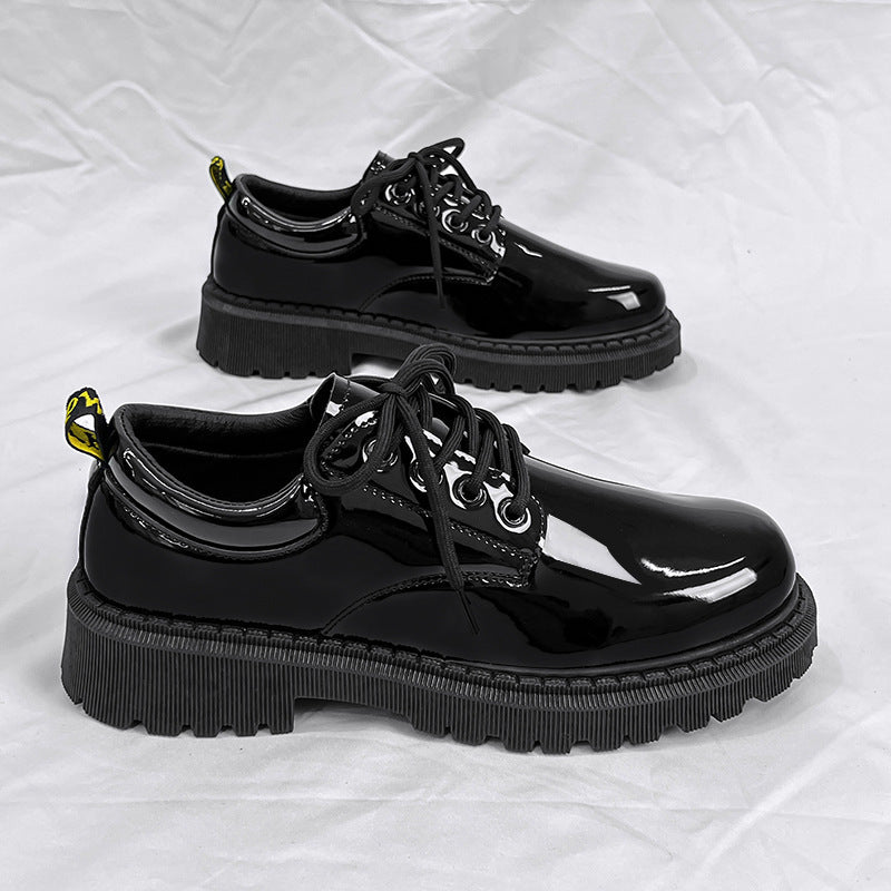 Damen Hochglänzende Schnürschuhe EB