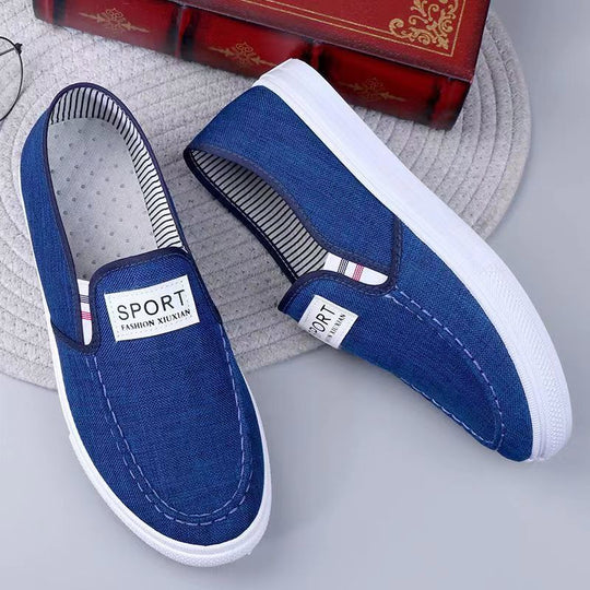 Damen modische und bequeme Slip-On Schuhe mit elastischem Einsatz EB