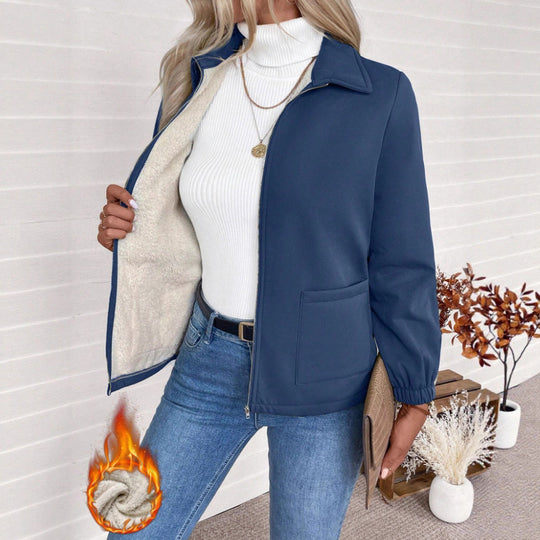 Damen Freizeitjacke mit Frontreißverschluss und praktischen Taschen EB