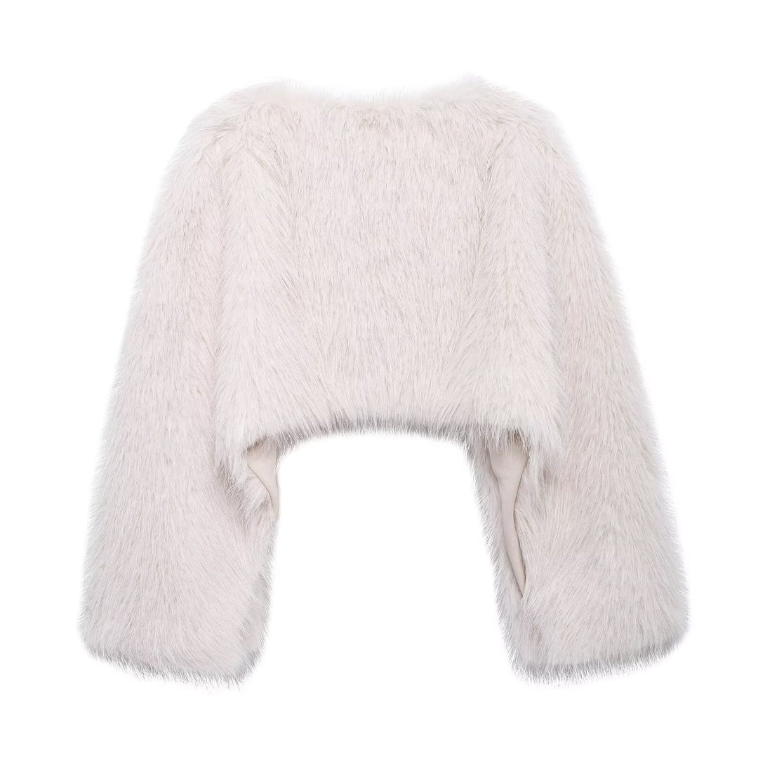 Damen Modischer Pelz-Faux-Westen EB