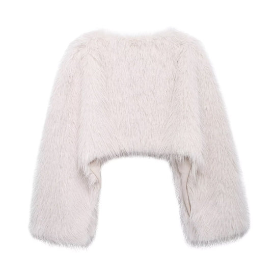 Damen Modischer Pelz-Faux-Westen EB