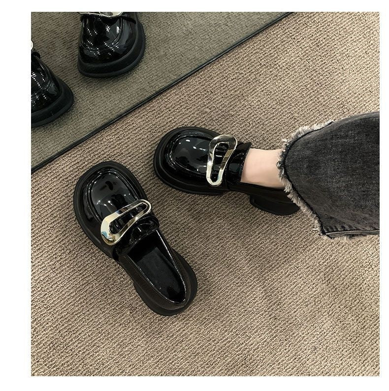 Damen Komfortable Slipper mit glänzender Schnallenverzierung EB