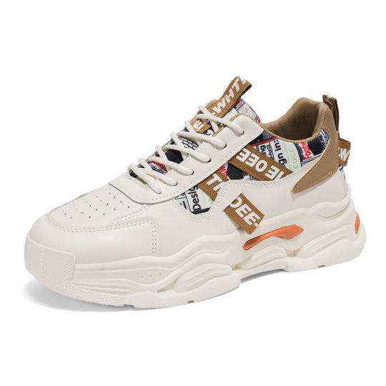 Damen Trendige Chunky Sneakers mit grafischen Designelementen und bequemer Dämpfung EB