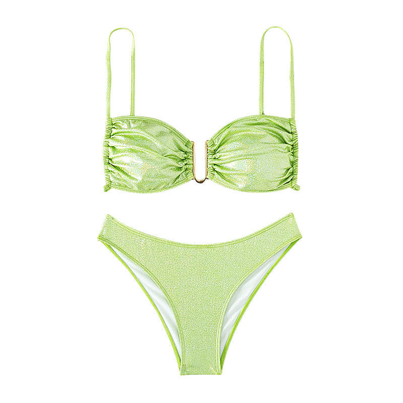 Damen Glitzernder Bikini mit verstellbaren Trägern EB