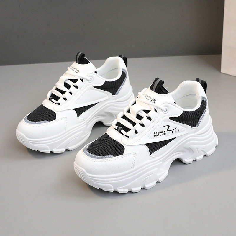 Damen modische Chunky Sneakers mit trendigem Design und stoßdämpfender Sohle EB