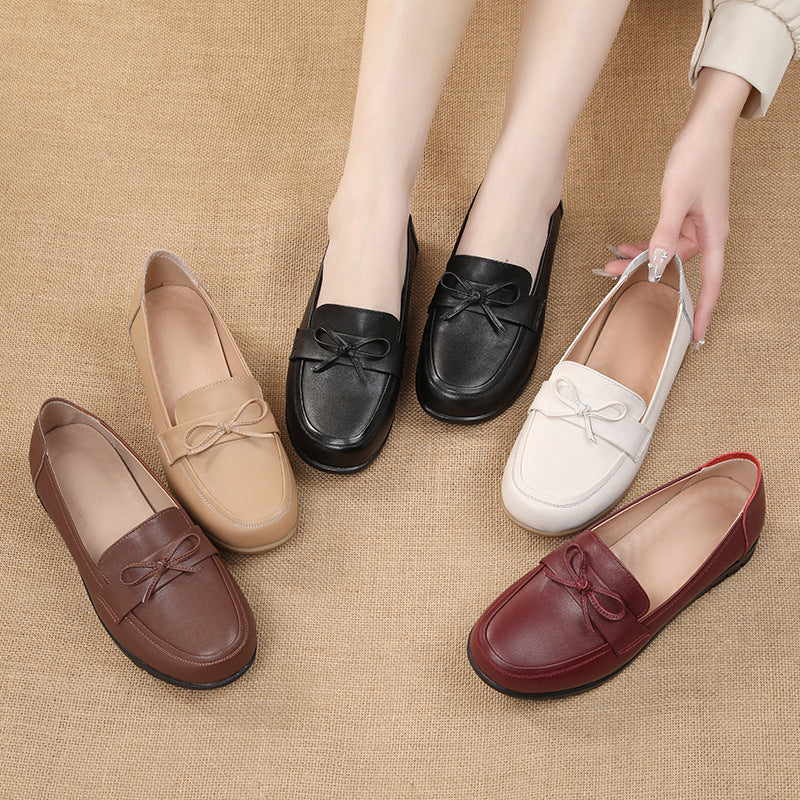 Damen Ballerinas mit eleganten Schleifenakzenten und rutschfester Sohle EB