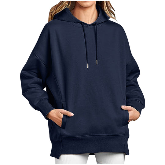 Damen Oversized Kapuzenpullover mit Taschen und Kängurustil EB