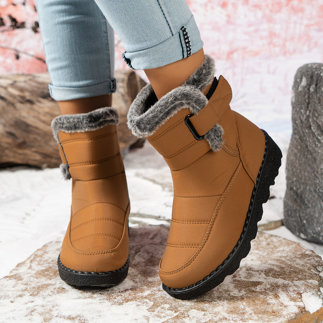 Damen Winterboots mit warmem Fleece-Futter und rutschfester Sohle EB