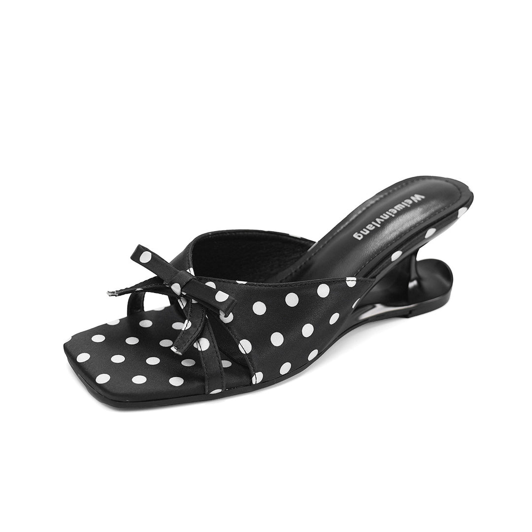 Damen elegante Zehensandalen mit Schleifendetail EB