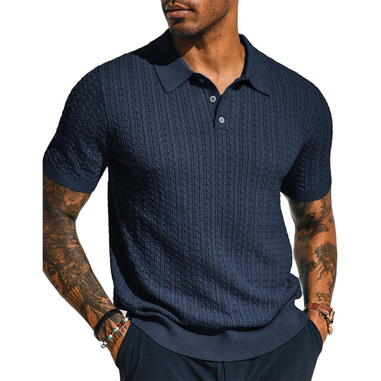 Herren Poloshirt mit strukturiertem Design und Kurzarm EB