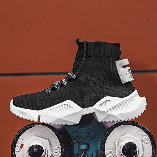 Damen High-Top Sneakers mit elastischem Strick und stylishem Design EB