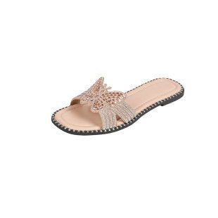 Damen glamouröse Riemchen-Sandalen mit funkelnder Schleifenverzierung EB