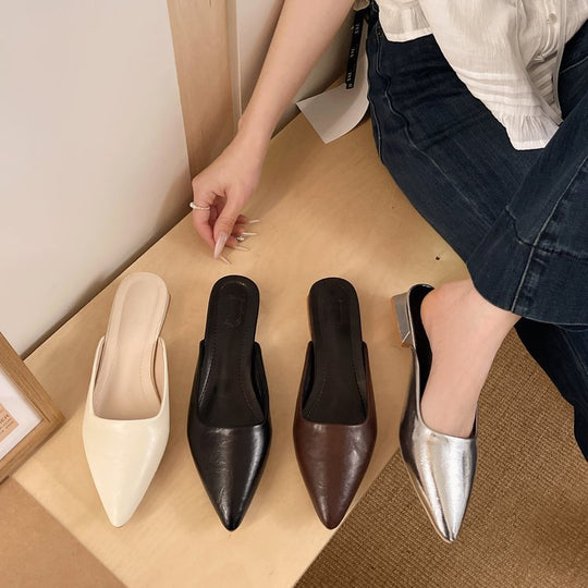 Damen Elegante Slingback-Pumps mit schimmerndem Obermaterial EB