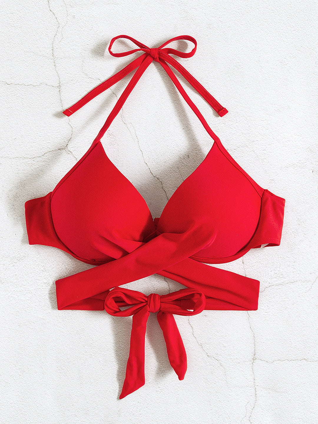 Damen Bikini-Oberteil mit verspieltem Knoten und elegantem Design EB