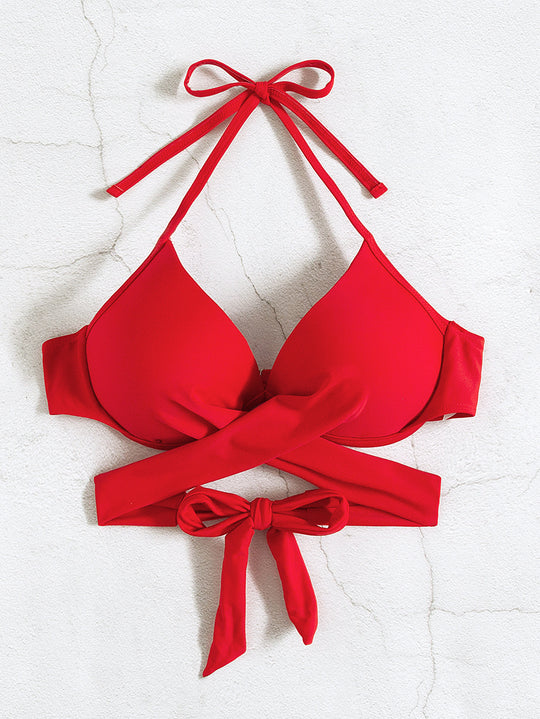 Damen Bikini-Oberteil mit verspieltem Knoten und elegantem Design EB