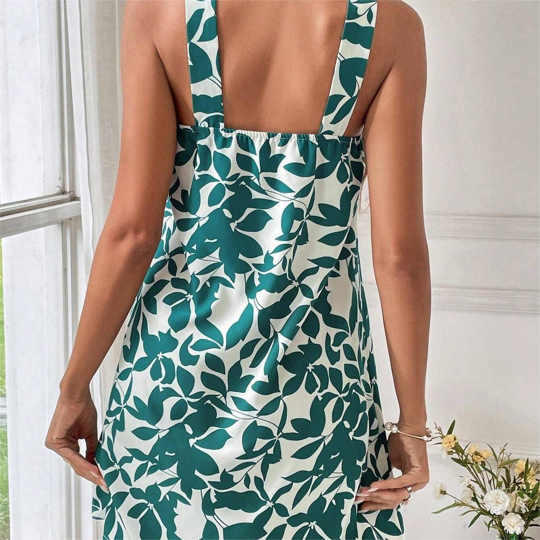 Damen Schlagendes Minikleid mit modernem Halterdesign und floralem Muster EB