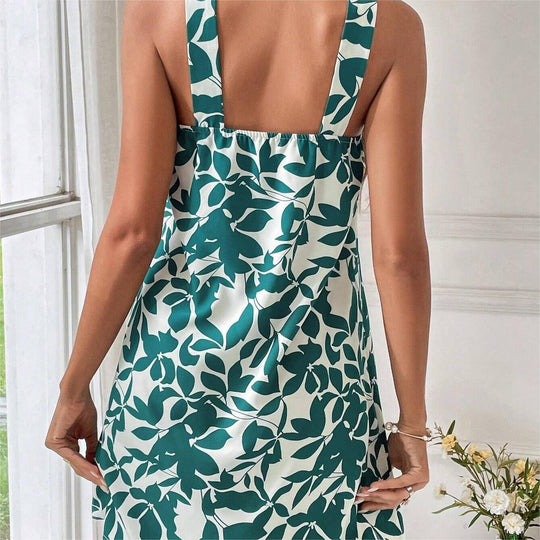 Damen Schlagendes Minikleid mit modernem Halterdesign und floralem Muster EB