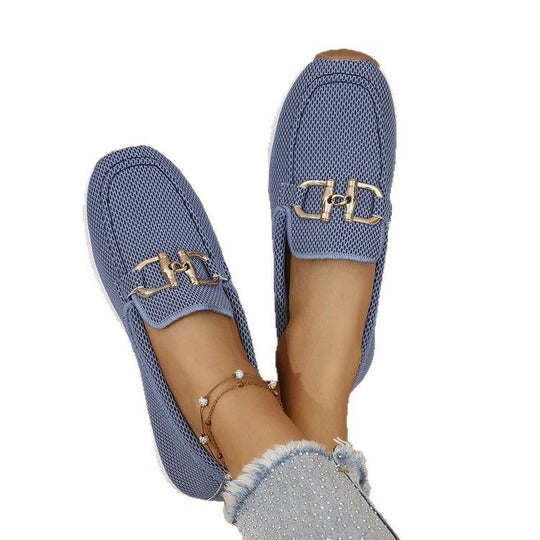 Damen Atmungsaktive Slip-On Loafers mit modischem Netzdesign EB
