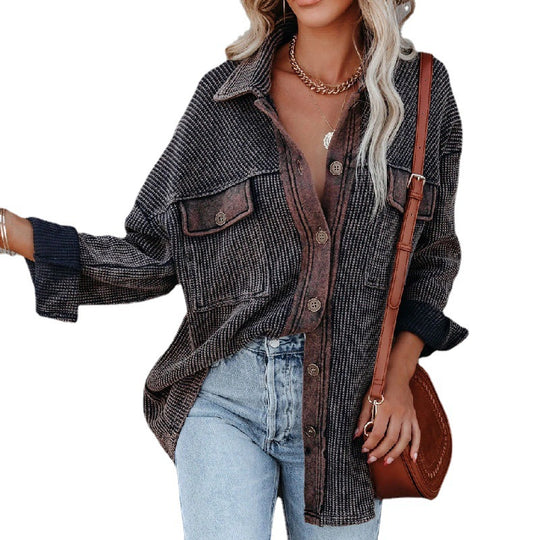 Damen Oversized Karojacke EB