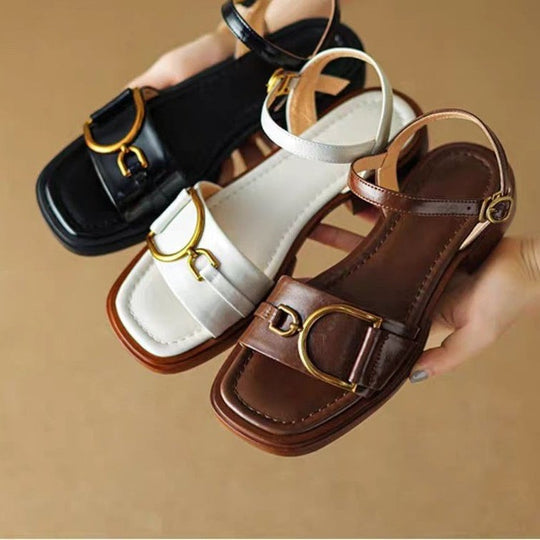 Damen modische Sling-Sandalen mit eleganter Schnallenapplikation EB