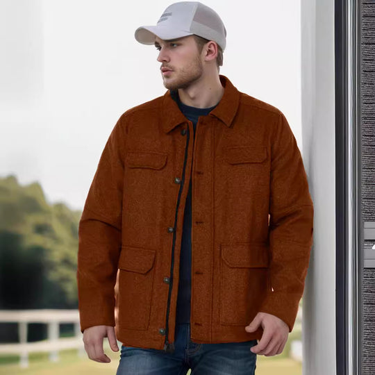 Herren modische Jacke mit praktischen Taschen EB