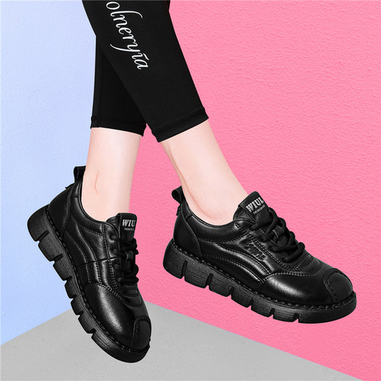 Damen modische Sneakers mit dicker Sohle und angesagtem Design EB
