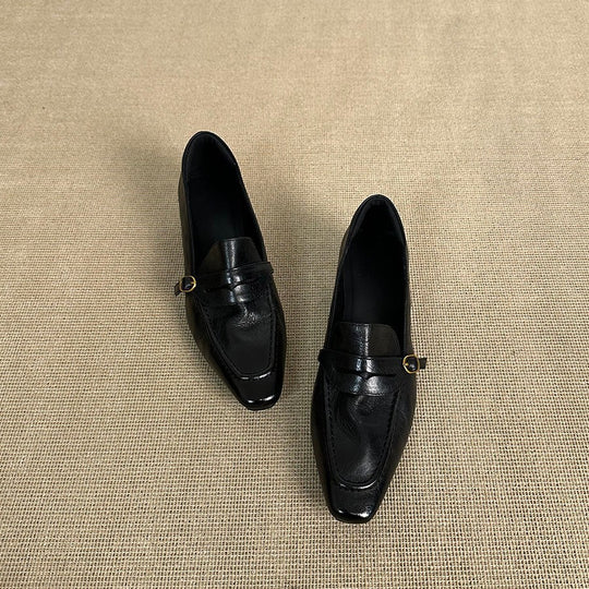 Damen elegante Ballerinas mit modischem Riemchen und hochwertiger Lederverarbeitung EB