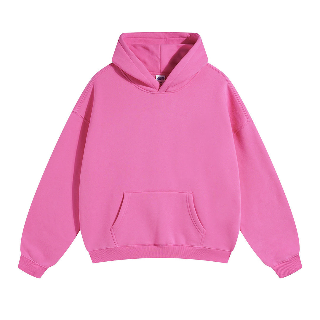 Unisex weit geschnittener Kapuzenpullover aus Bio-Baumwolle mit Kängurutasche EB