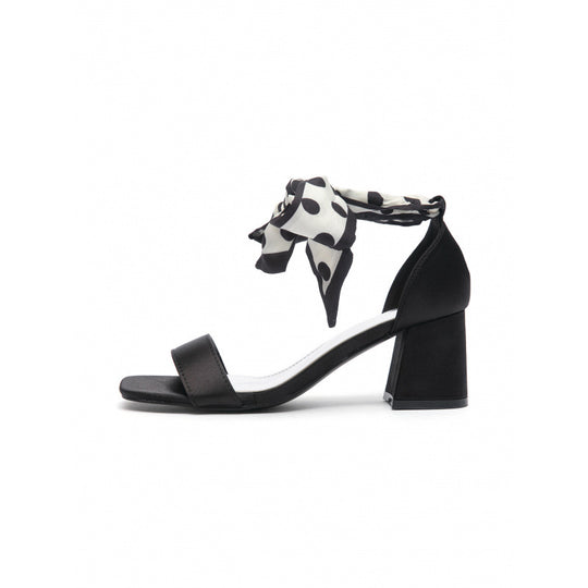 Damen elegante Sandalen mit modischer Schleifenverzierung und komfortablem Blockabsatz EB