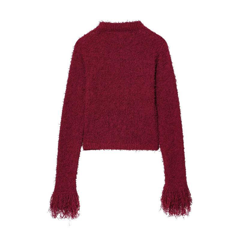 Damen Kuschelige Strickjacke mit auffälligen Ärmeln EB