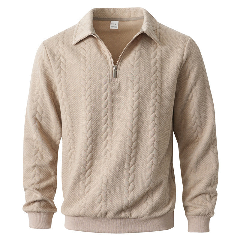 Herren eleganter Strickpullover mit Reißverschluss EB