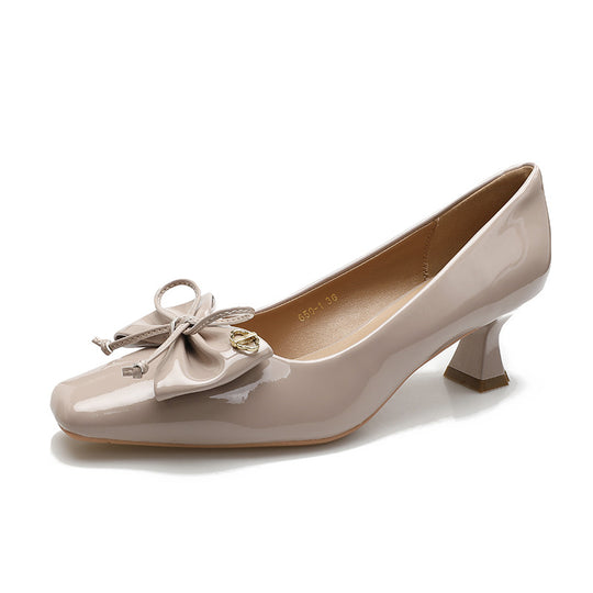 Damen elegante Pumps mit geschmackvollem Schleifenakzent EB