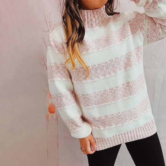EB | Weiche Strickjacke mit Strukturierten Streifen Acryl Komfortabel und Warm
