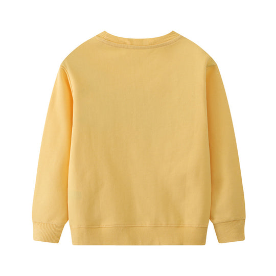 Mädchen Sweatshirt mit buntem Regenbogen und Hasenmotiv EB