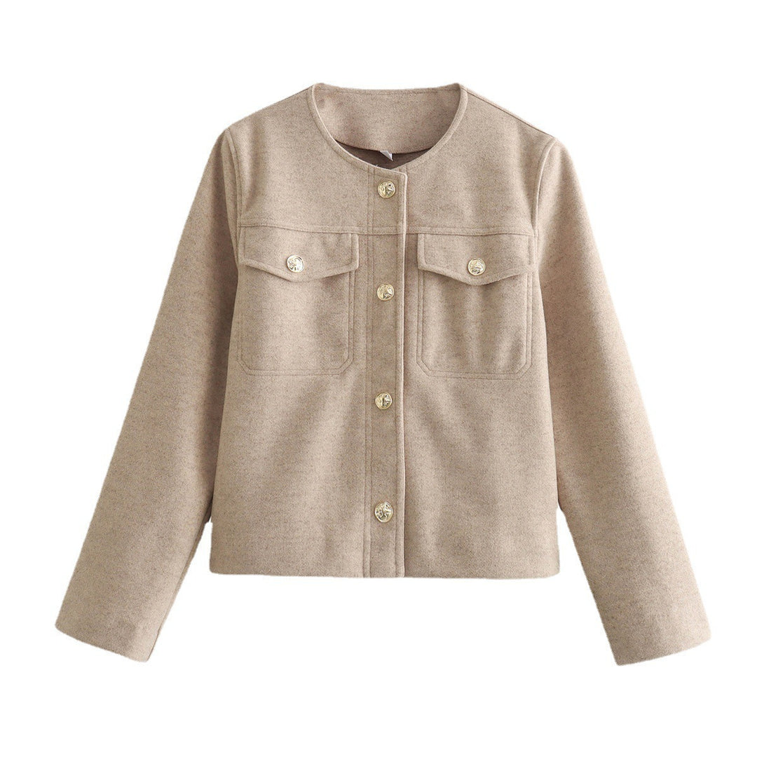 Damen moderne Jacke aus weichen Materialien mit strukturiertem Design EB