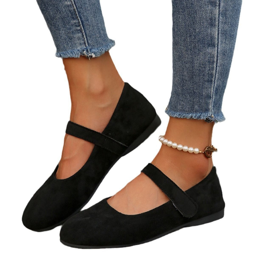 Damen Ballerinas mit elegantem Klettverschluss und atmungsaktivem Obermaterial EB