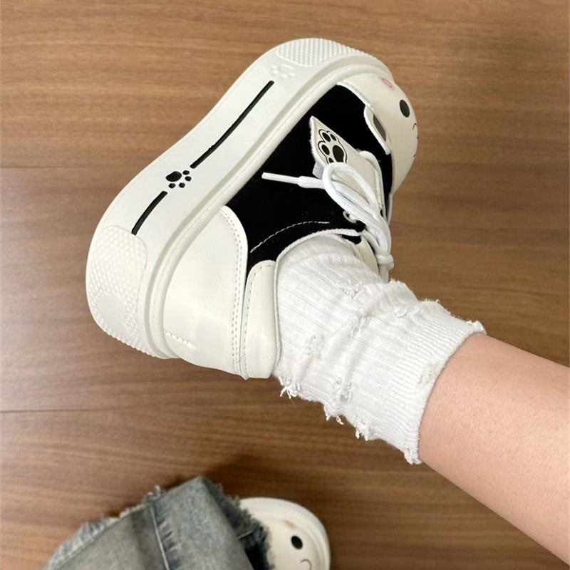Damen Sneaker mit verspieltem Tiermotiv und weicher Sohle EB