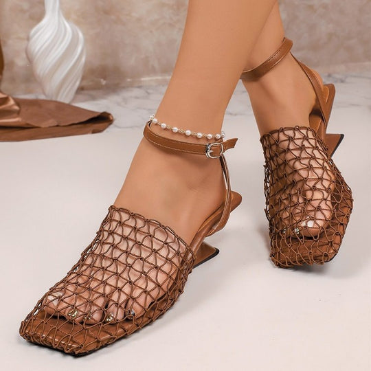 Damen geflochtene Sling-Sandalen EB