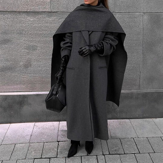 Damen eleganter Umhangmantel mit doppelt gefüttertem Design EB