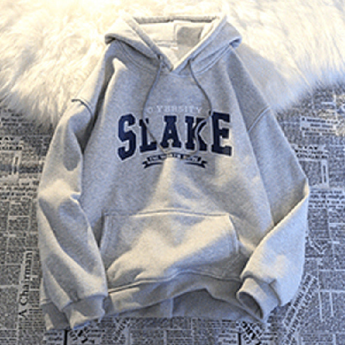 Damen Hoodie mit lässigem Print und Kapuze EB