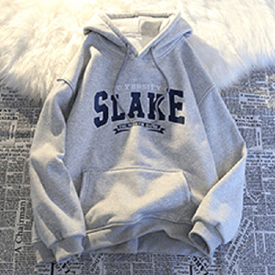 Damen Hoodie mit lässigem Print und Kapuze EB