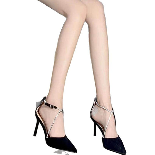 Damen elegante Stiletto-Pumps mit dekorativem Riemendesign EB