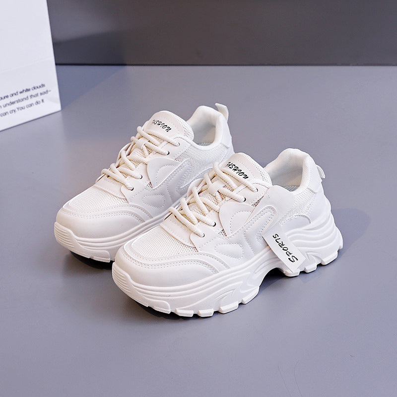 Damen Chunky Sneakers mit atmungsaktiver Mesh-Oberfläche und stoßdämpfender Sohle EB