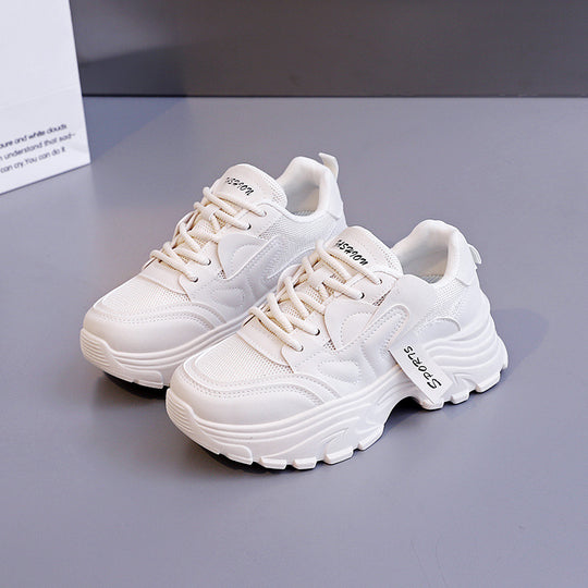 Damen Chunky Sneakers mit atmungsaktiver Mesh-Oberfläche und stoßdämpfender Sohle EB