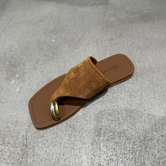 Damen Zehentrenner-Sandalen mit modischem Riemendesign und edlem Akzent EB