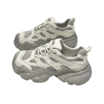 Damen Sportliche Chunky Sneakers mit strapazierfähiger Oberflächenstruktur EB