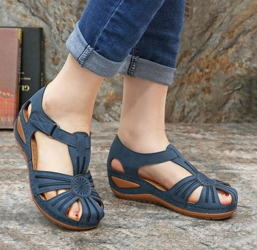 Damen Schnürsandalen mit offenem Zehenbereich und ergonomischer Sohle EB