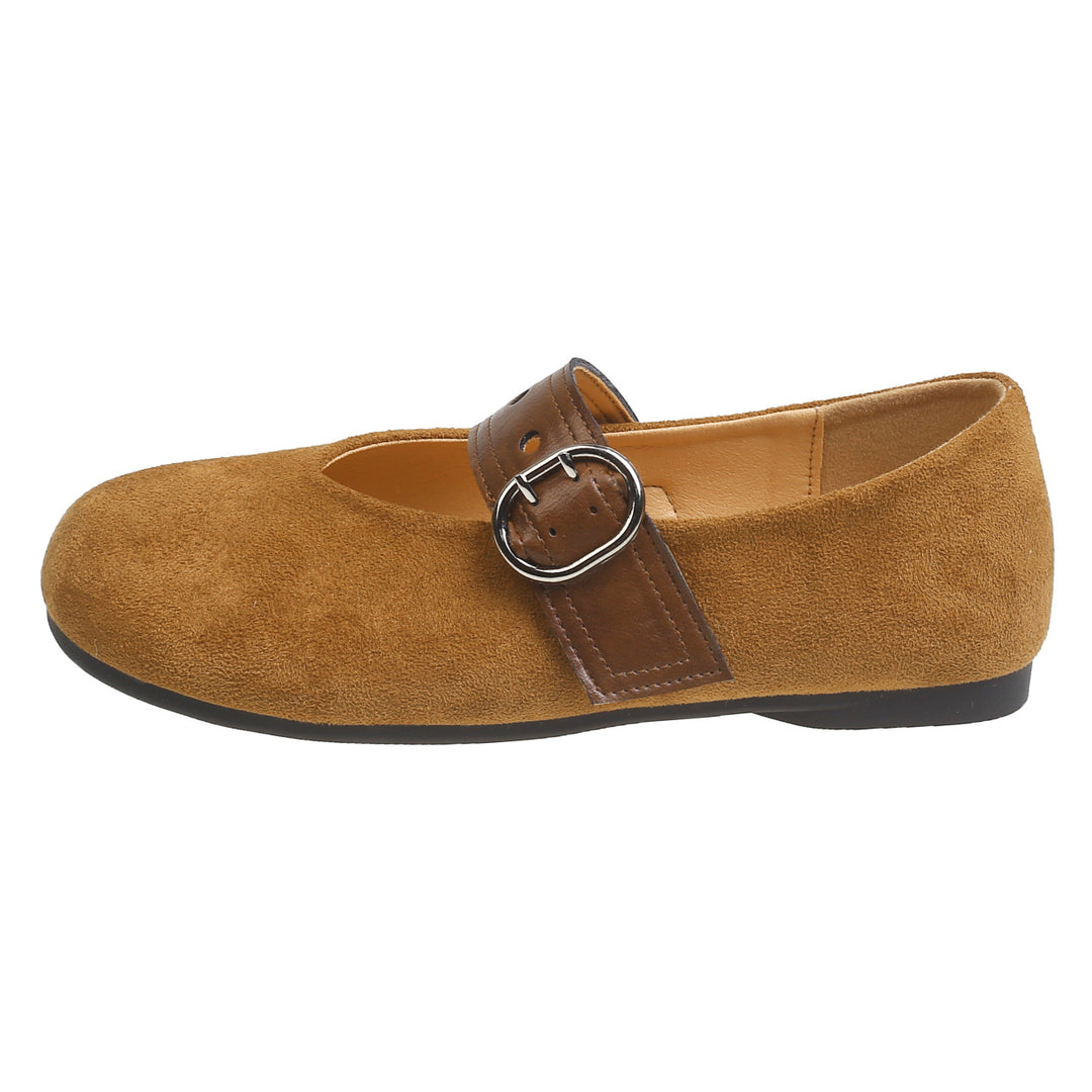 Damen Ballerinas mit dekorativem Riemen und komfortablem Fußbett EB