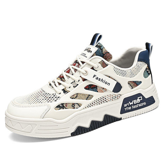 Damen Sportliche Sneakers mit atmungsaktiver Netzstruktur und modischem Muster EB